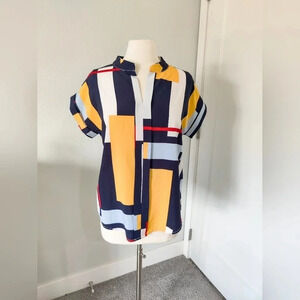 Shein Color Block Blouse